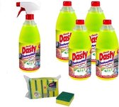 Dasty Ontvetter Voordeelpack: 1x Spuitfles + 4x Navulling + GRATIS set van 5x sponzen en 1x schoonmaakhandschoenen