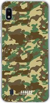 Samsung Galaxy A10 Hoesje Transparant TPU Case - Jungle Camouflage #ffffff