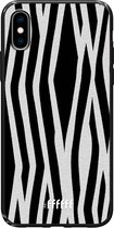 iPhone Xs Hoesje TPU Case - Zebra Print #ffffff