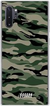 Samsung Galaxy Note 10 Plus Hoesje Transparant TPU Case - Woodland Camouflage #ffffff