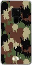 Huawei Mate 20 Hoesje Transparant TPU Case - Graffiti Camouflage #ffffff