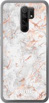 Xiaomi Redmi 9 Hoesje Transparant TPU Case - Peachy Marble #ffffff