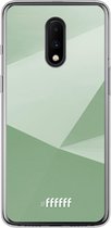 OnePlus 7 Hoesje Transparant TPU Case - Fresh Geometric #ffffff