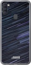 Samsung Galaxy A11 Hoesje Transparant TPU Case - Moving Stars #ffffff