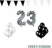 23 jaar Verjaardag Versiering Pakket Zebra