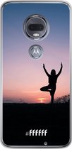 Motorola Moto G7 Hoesje Transparant TPU Case - Vriksasana #ffffff