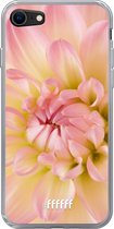 6F hoesje - geschikt voor iPhone 8 - Transparant TPU Case - Pink Petals #ffffff