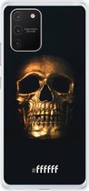 Samsung Galaxy S10 Lite Hoesje Transparant TPU Case - Gold Skull #ffffff