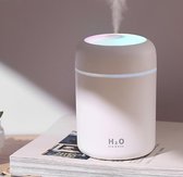 Aroma Diffuser - Geurverdamper - Luchtbevochtiger Wit 300 ML voor Aromatherapie - Met RGB sfeerlicht