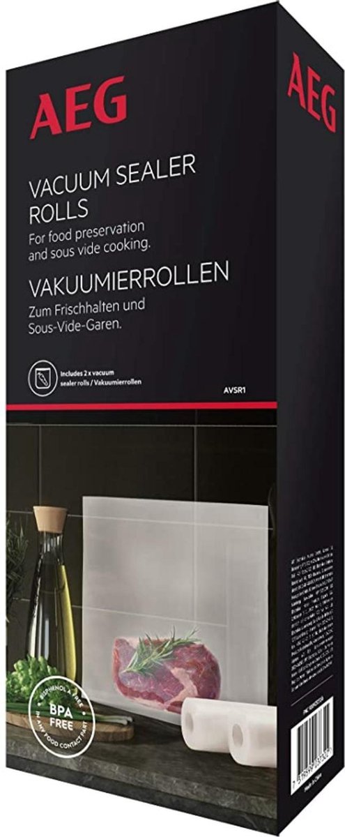 AEG AVSR1 Vacuumrollen Vacuumzakken 2 rollen 28x600 Scheurvast