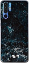 Huawei P30 Pro Hoesje Transparant TPU Case - Dark Blue Marble #ffffff