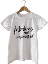 Viral Clothing | Fabulous and Vaccinated | Vaccinatie | Wit | T-Shirt | Korte Mouw | Small | S
