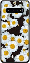 Samsung Galaxy S10 Hoesje TPU Case - Daisies #ffffff