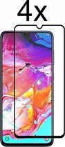 Samsung A70S Screenprotector - Beschermglas Samsung galaxy A70S Screen Protector Glas - Full cover - 4 stuks