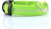 Led halsband voor honden met led verlichting - Groen - maat S/M/L beschikbaar - maat M (37-46cm)