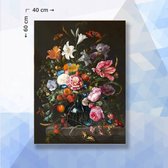 Diamond Painting Pakket Wilde Bloemen in Vaas - vierkante steentjes - 40 x 60 cm