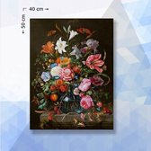 Diamond Painting Pakket Wilde Bloemen in Vaas - vierkante steentjes - 40 x 50 cm