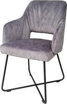 Kalo Living - Eetkamerstoel Luke - Dolphin grey vintage - met armleuning