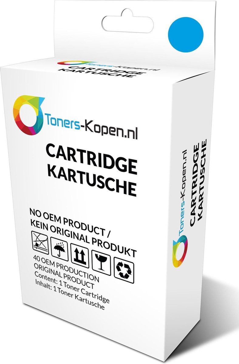 Epson 502XL Cyaan Inktcartridge 14ml - Huismerk Compatible - XP-5100 XP-5105 XP-5115 WF-2860DWF WF-2865DWF - Epson inktcartridge - 502XL compatible - 502XL alternatief