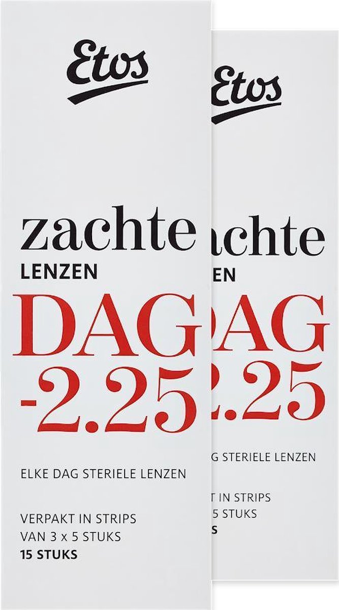 Etos Zachte Daglenzen -2,25 - 30 stuks (2 x 15)