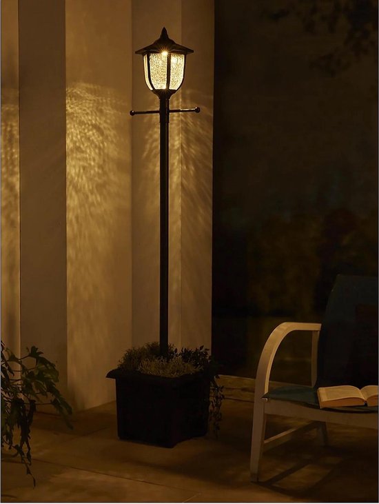 tuinlantaarn solar tuinverlichting buiten verlichting tuinlamp solar lamp  lantaarnpaal... | bol.com