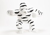 Beeld Gorilla Wit Zwart 55 cm (voor binnen en buiten)