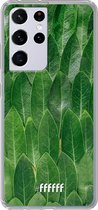 6F hoesje - geschikt voor Samsung Galaxy S21 Ultra -  Transparant TPU Case - Green Scales #ffffff