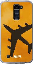 LG K10 (2016) Hoesje Transparant TPU Case - Aeroplane #ffffff