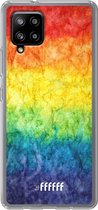 6F hoesje - geschikt voor Samsung Galaxy A42 -  Transparant TPU Case - Rainbow Veins #ffffff