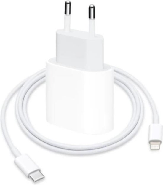 Chargeur iPhone USB-C 20W avec câble - pour iPhone et iPad
