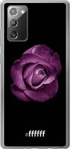 Samsung Galaxy Note 20 Hoesje Transparant TPU Case - Purple Rose #ffffff