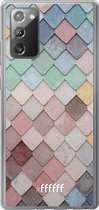 Samsung Galaxy Note 20 Hoesje Transparant TPU Case - Colour Tiles #ffffff