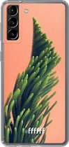 6F hoesje - geschikt voor Samsung Galaxy S21 Plus -  Transparant TPU Case - Waving Plant #ffffff