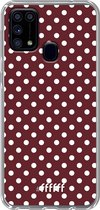 Samsung Galaxy M31 Hoesje Transparant TPU Case - Burgundy Dots #ffffff