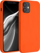 coque de téléphone kwmobile pour Apple iPhone 12 mini - Coque pour smartphone - Coque arrière orange fluo