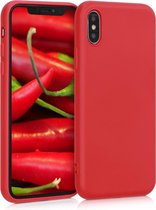 kwmobile telefoonhoesje voor Apple iPhone X - Hoesje voor smartphone - Back cover in rood