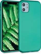 kwmobile telefoonhoesje voor Apple iPhone 11 - Hoesje voor smartphone - Back cover in metallic turquoise