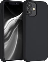 kwmobile telefoonhoesje geschikt voor Apple iPhone 12 mini - Hoesje met siliconen coating - Smartphone case in zwart