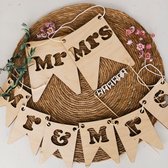 Bruiloft Decoratie Pakket, houten slingers, voor bruidstaart, stoelen, en feestzaal