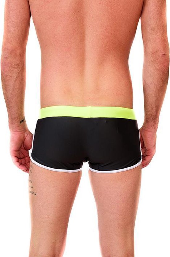 MAILLOT DE BAIN / MAILLOT DE BAIN TRUNK NEGRO Y AMARILLO, taille XXL