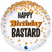 Grabo - 18 Inch - Happy Birthday Bastard - Ballonnen Verjaardag - Helium Ballonnen - Folieballon -Feest ballon