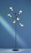TRIO Leuchten sydney - Vloerlamp - 6 lichts - H 1650 mm - Zwart