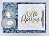 Especialina - Baby Geschenkset - Oh Baby Boy - Snow Globe - Gift Box - Kraamcadeau - Gastenboek - Ginger Ray - Fotoalbum