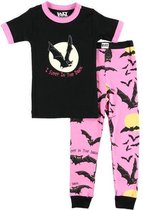 Kinderpyjama I Sleep In The Dark Bat zwart met bedrukte roze broek - 92