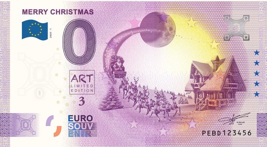 Afbeelding van het spel 0 Euro Biljet 2020 - Merry Christmas