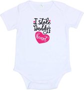Romper met tekst 'I stole daddy's heart" 62/68