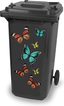 Kliko stickervel - Vlinders - container sticker - afvalbak stickers - vuilnisbak - CoverArt