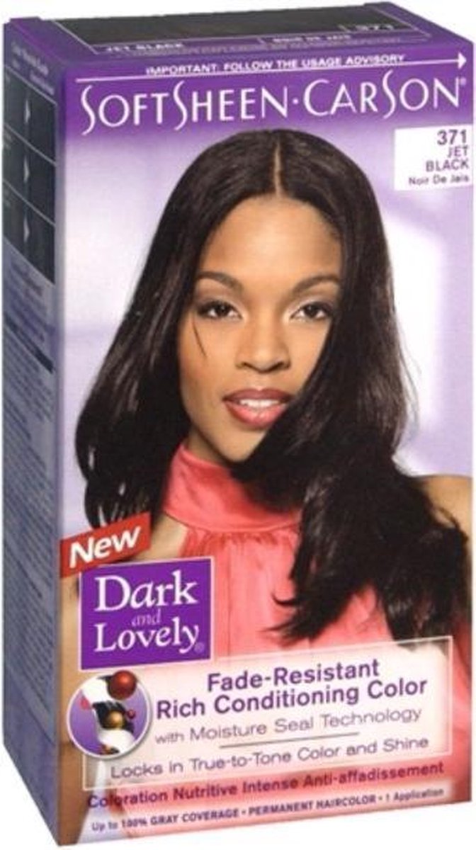 Dark and Lovely Fade Resistant Rich Conditioning Color, No. 371 Jet Black | haarverf