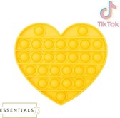 ESSENTIALS73 POP IT Fidget Toy : Hart Geel - Heart - Tiktok