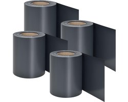 PVC Privacystrips - 4 stuks - Antraciet